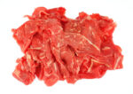 Fresh,Shaved,Beef,Isolated,On,White,Background
